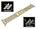 JOMOQ Replacement Metal Bands Compatible for Apple Watch Series 4 3 2 1, iWatch 38mm 40mm 42mm 44mm, Bling Wristband Strap, Diamond Rhinestone Stainless Steel Watch Women Men (Gold, 38mm(40mm))