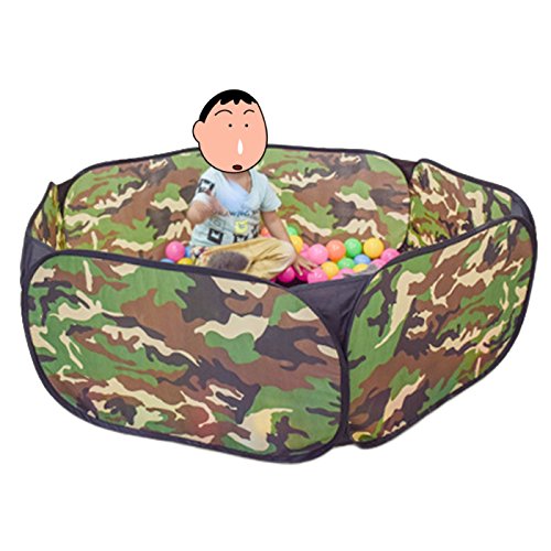 Oasis Plus Outdoor Indoor Camouflage Hexagon Ball Pit Pool Toy Game Play Tent for Kids Children Boys Girls - Thumbnail 5