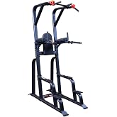 Body-Solid SVKR1000B Pro Clubline Vertical Knee Raise Chin Dip with Rock Climbing Grips, Exercise Equipment for Home and Commercial Gym