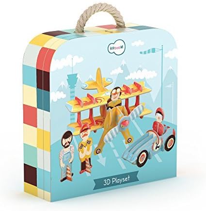 Krooom 26 X 26 X 34cm Little Helper Child's Waste Paper Bin (White/ Black Trim) by Krooom