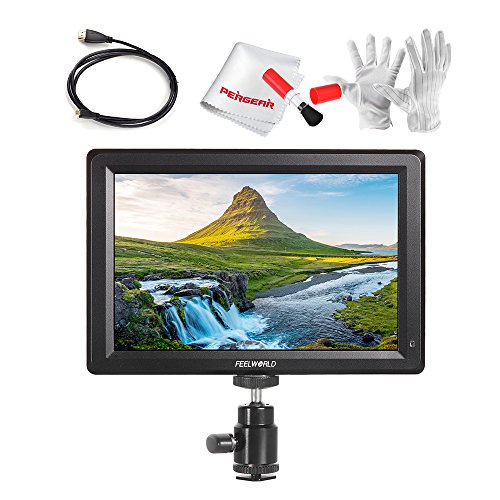 Feelworld F7 7 Inch IPS Full HD 1920x1200 On Camera Field Monitor Supports 4K HDMI Input/Output 1200:1 High Contrast 450cd/m2 High Brightness 160 Wide Viewing Angle for Sony A6300 A6500 DSLR Cameras