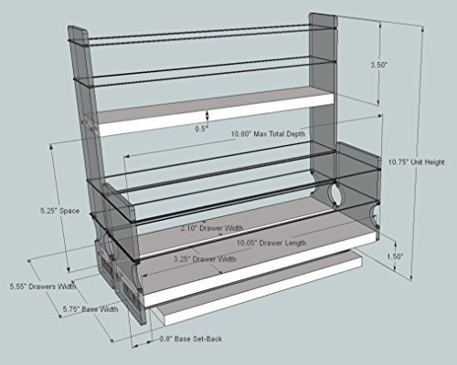Vertical Spice 23x2x11 Dc Spice Rack And Storage Organizer