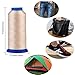 Selric [6000 Yards] UV Resistant High Strength Polyester Thread #69 T70 Size 210D/3 for Upholstery, Outdoor Market, Drapery, Beading, Purses, Leather [Beige+Black+Dark Grey+White]