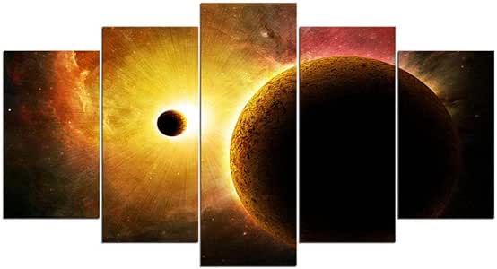 Universo Planeta Galaxia Paisaje Cuadro Arte De La Pared Pintura