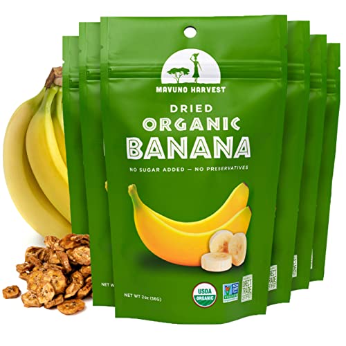 Mavuno Harvest Dried Banana Chips Fruit Snacks Organic Dried Banana