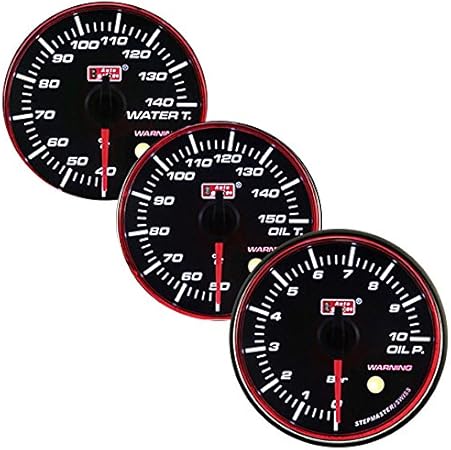 Amazon オートゲージ Autogauge 水温計 油温計 油圧計 3点セットc 3連メーター Rsm 60 Rsm60シリーズ 60mm 60f スモークレンズ マルチゲージ 車 バイク