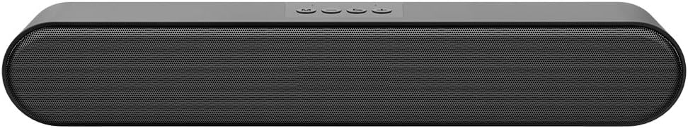 LENRUE Soundbar Bluetooth Speaker with Mic AUX FM Function, USB, Micro SD Card Support for Tablet, Smartphones, PC, Projector(White)