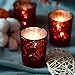 Votive Candle Holder-Set of 12 Wedding Centerpieces for Table, Mercury Glass Tealight Candle Holders Bulk for Birthday |Party |Home Decoration (Red-1)