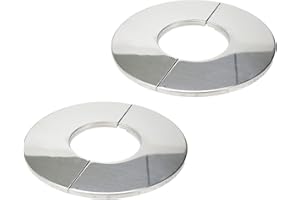 Tsnamay Wall Split Flange, Stainless Steel Round Escutcheon Plate for 2.4"/61mm Diameter Pipe, Pack of 2