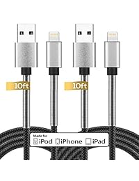 Apple MFi Certified (2pack) iPhone Charger 10ft,CABEPOW 10 Foot Long Lightning Charger Cable, High-Speed iPhone Cord with Premium Metal Connector for iPhone 11 11Pro 11Max  X XS XR XS Max 8 7 6 5S SE