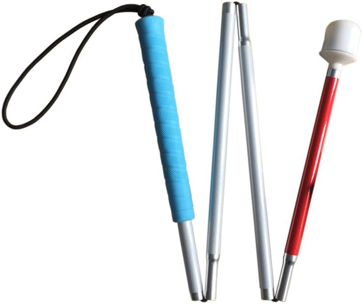 Aluminum Mobility Folding White Cane for Vision Impaired and Blind