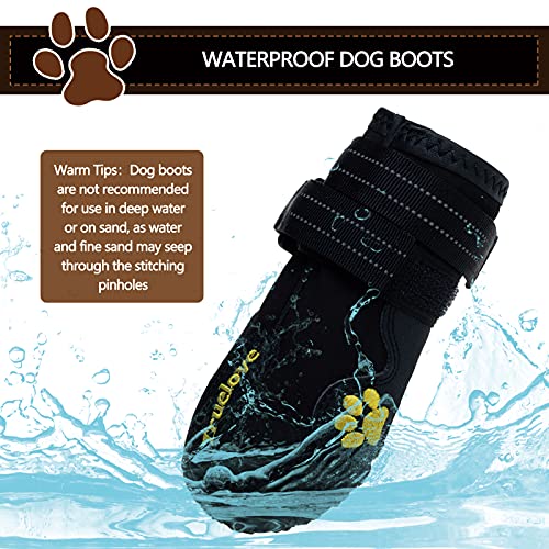 Expawlorer 4PCS AntiSlip Dog Shoes Waterproof & Stain Resistant Dog