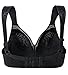 Wingslove Women's Full Coverage Non Padded Comfort Minimizer Wire-Free Bra Plus Size(Black,46DDD)
