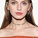 Coolcoco Adjustable Multilayer Fashion Metal Gold Choker Necklace Set with Pendant (8 Pieces/Set)