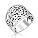 925 Sterling Silver Sri Yantra Sacred Geometry Talisman Unisex Large Band Ring Size 8
