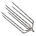 Lonkiktik Fishing Harpoon Fishing Spear Gig Gaff Fork Hook with 8mm Screw for Frog Barbed Stainless Steel 7 Prong Tine (7 Round Prong)