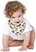 Bandana Bib 4 Pack - Cute Animals Unisex Bandana Bibs for Baby Boys and Girls - Baby Gift Set