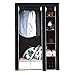 SONGMICS 43 Inch Portable Clothes Closet Wardrobe with Non-woven Fabric and Hanging Rod Quick and Easy to Assemble Black ULSF007