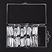 enForten 100pcs Clear Dual Nail System Form UV Gel Acrylic Nail Mold Artificial Nail Tip + Box