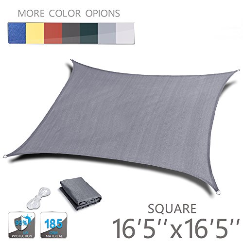 UPC 714569298753, Love Story 16&#39;5&#39;&#39; x 16&#39;5&#39;&#39; Square Silver UV Block Sun Shade Sail Perfect for Outdoor Patio Garden