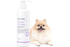 BREEZYTAIL PetO’Cera Dog Shampoo Nourishing, All-in-One Dog Shampoo and Conditioner, Strengthens Skin Barrier, Itch Relief, Moisturizing, Vet Approved, Hypoallergenic, Korean Pet Skin Care (16.9 fl oz/500ml)
