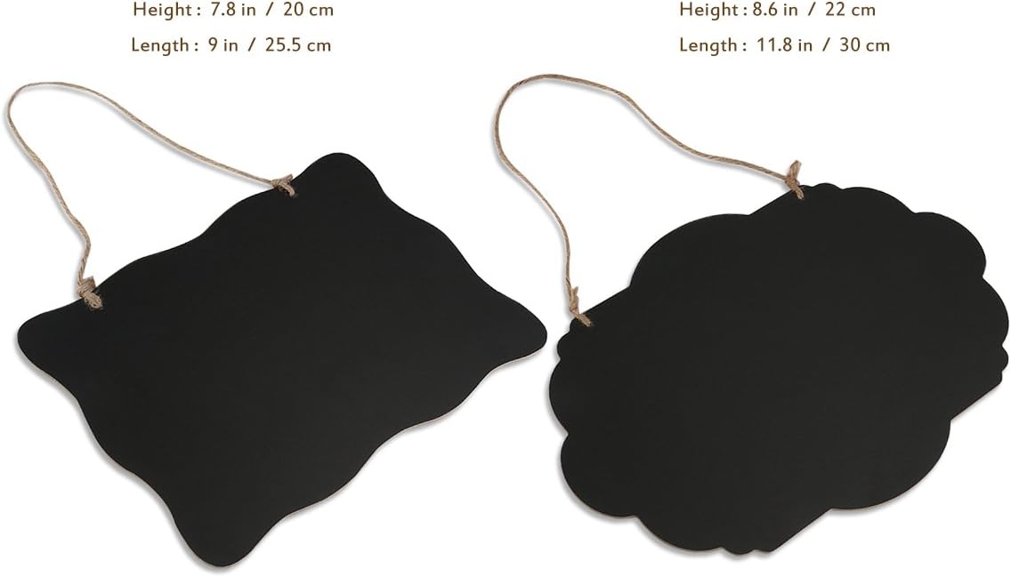 HOMEMAXS Chalkboard Sign Double-Sided First Day of School Board with Hanging String - 2 Pack : Office Products