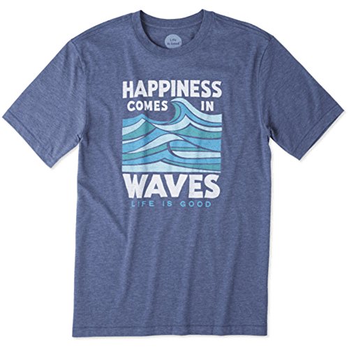 Life is Good Men’s Cool Tee Happiness Comes, Darkest Blue, Large