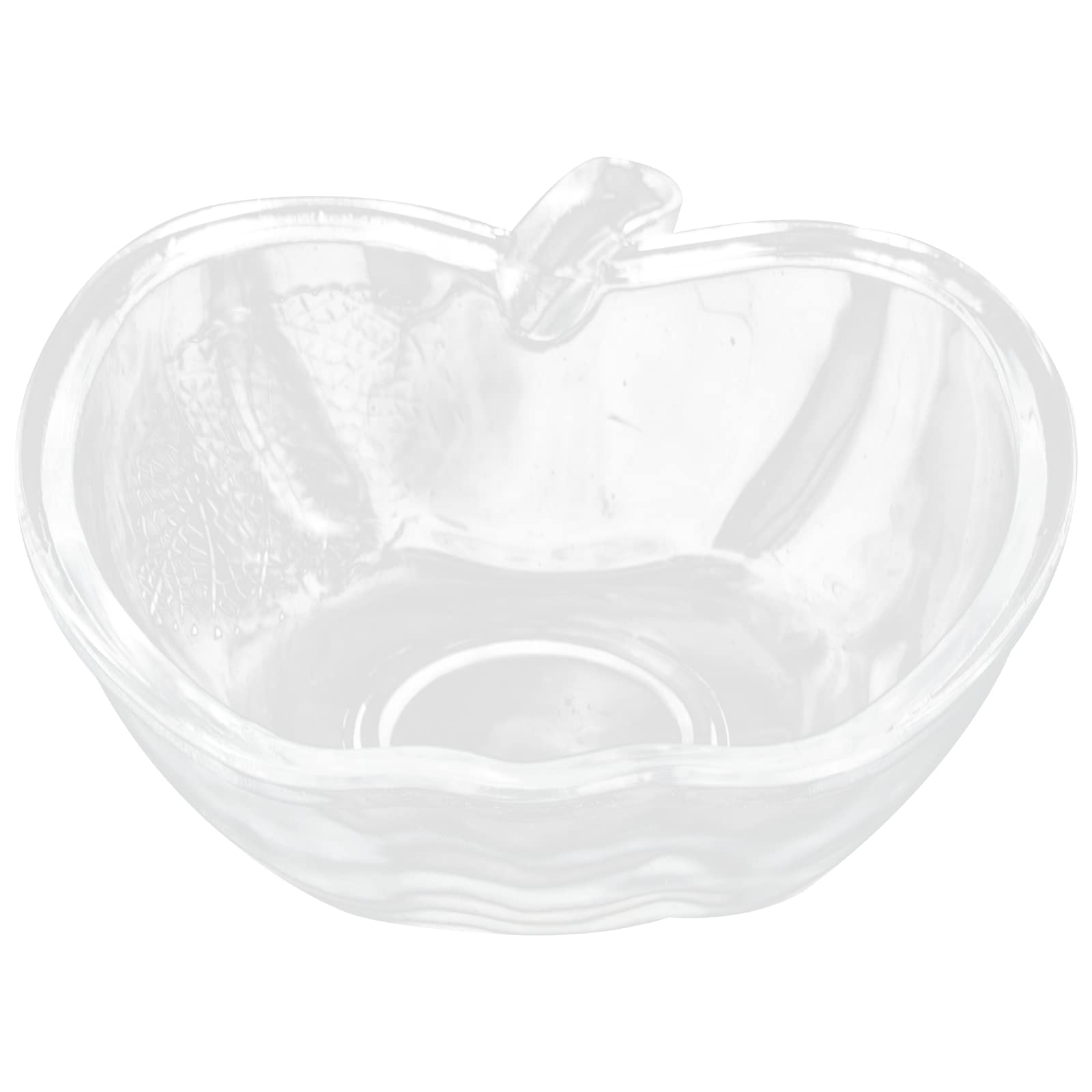 Photo 1 of LUOZZY 2Pcs Glass Bowl Apple Shape Salad Glass Containers Food Serving Bowls Clear Dessert Fruit Bowls for Ice Cream Miso Soup Kitchen Supplies