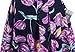 oxiuly Women's Vintage Patchwork Pockets Puffy Swing Casual Party Dress OX165 (Purple, xx_l)