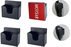 MOYSAR 4 Pack Generic Walkie Talkies Belt Clip Holder Mount with Adhesive Backing, Car Ham Radio Microphone Hanger Compatible with Baofeng UV-5R, Quansheng UV-K5, Motorola, Kenwood, BJT10