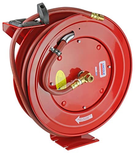 Lincoln 83754 Value Series Air/Water Retractable Hose Reel with 50' x 3/8"