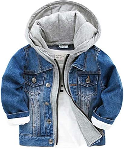 boys denim jacket with hoodie
