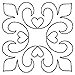 Quilting Creations Elegance Block Quilt Stencil, 6
