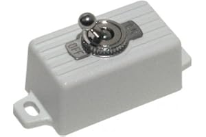 Seco-Larm SS-076Q/SW ENFORCER SPST Toggle Switch, Attractive plastic case with 2 screw holes and pre-wired 6" (15cm) leads for easy surface mounting