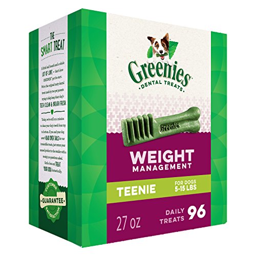 GREENIES Weight Management Dental Dog Treats, Teenie, 96 Treats, 27 oz