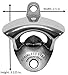 Barware Gear Stainless Steel Wall Mounted Bottle Opener with free Stainless Steel Mounting Screws. Classic Style and Durable Design to Open Beer and Soda in Style Easily