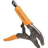 Klein Tools 38602 Curved Jaw Locking Pliers with Quick Release Handles, Intuitive Thumb Knob, High Torque and Gripping Power, 10-Inch
