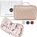 AVEEPA Travel Jewelry Organizer – Travel Jewelry Case with Magnetic Snaps, Detachable Earrings Pad, Necklace Holder (Nude Pink), Jewerly Holder Organizer with an Outside Pocket