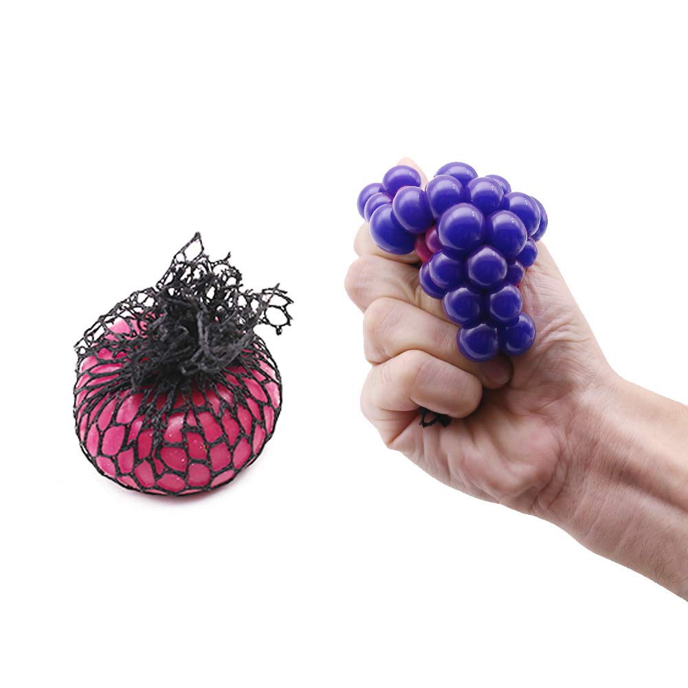 Squishy Mesh Stress Balls, Anti Stress Ball Squishy Light up Ball 8PCS Prime Toys Slime Stress Ball for Kids