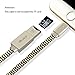 Memory Card Reader, Apple lightning cable, Valkit 2in1 lightning USB cord cable adapter for iPhone 5 / 6 iPad mini air pro with external storage micro SD card reader (not included SD card)