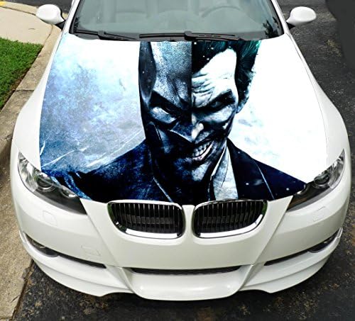 DecalsArtStore Superhero Batman Full Color Sticker, Joker Car Hood Vinyl Sticker, Car Vinyl Graphics Decal, Wrap, Car Hood Graphics, fit any Vehicles MH460