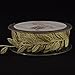Fowod Leaf Ribbon, 17 Yard / 50 Feet Roll, 1 inch Width, Gold