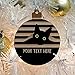 GRAPHICS & MORE Personalized Custom Black Cat in Window 1 Line Wood Christmas Tree Holiday Ornament