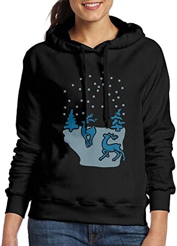 Aohaiqul AohaiqulReindeer Christmas Women's Hooded Sweater Size S Color Black Is Your Sweater, Winter Is The Best Choice. Beautiful, Comfortable, Free.