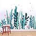 Amaonm Creative Cartoon Removable 3D Under The Sea World Nature Scenery Wall Stickers Ocean Grass Colorful Seaweed Baseboard Wall Decal for Wall Corner Nursery Room Bathroom Living Room (Grass)