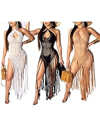 Acelyn traje de baño sexy hecho a mano con borla de ganchillo para dama