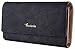 Travelambo Womens Wallet Faux Leather RFID Blocking Purse Credit Card Clutch Holder Case (Black)