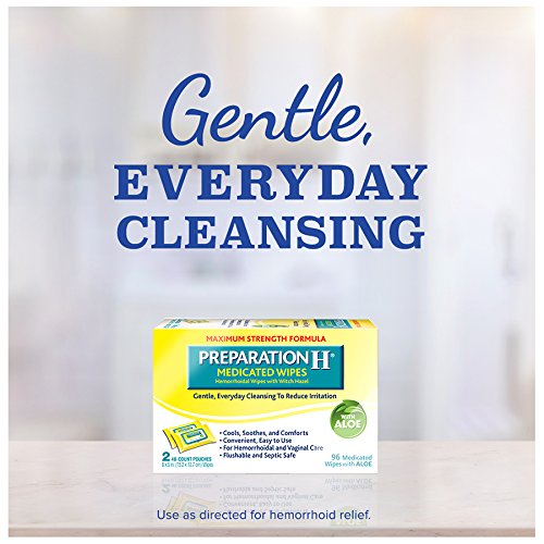 5 Preparation+Flushable+Medicated+Hemorrhoid+Strength