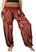Boho Vib Women's Rayon Print Smocked Waist Boho Harem Yoga Pants