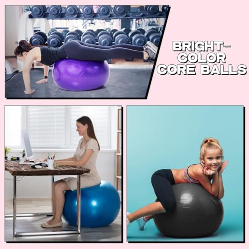 POKYGO Pelota de Ejercicio,75cm Pelota para Pilates y Yoga de Estática,Antiexplosión Antideslizante Pelota de Gimnasia, para Casa y Gimnasio,Deportivo Entrenamiento,Incluye Bomba de Aire